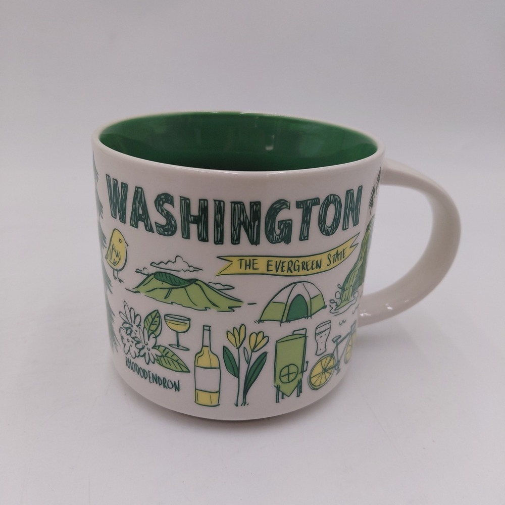 Starbucks Been There Series Washington State Mug 14oz Bigfoot Evergreen State